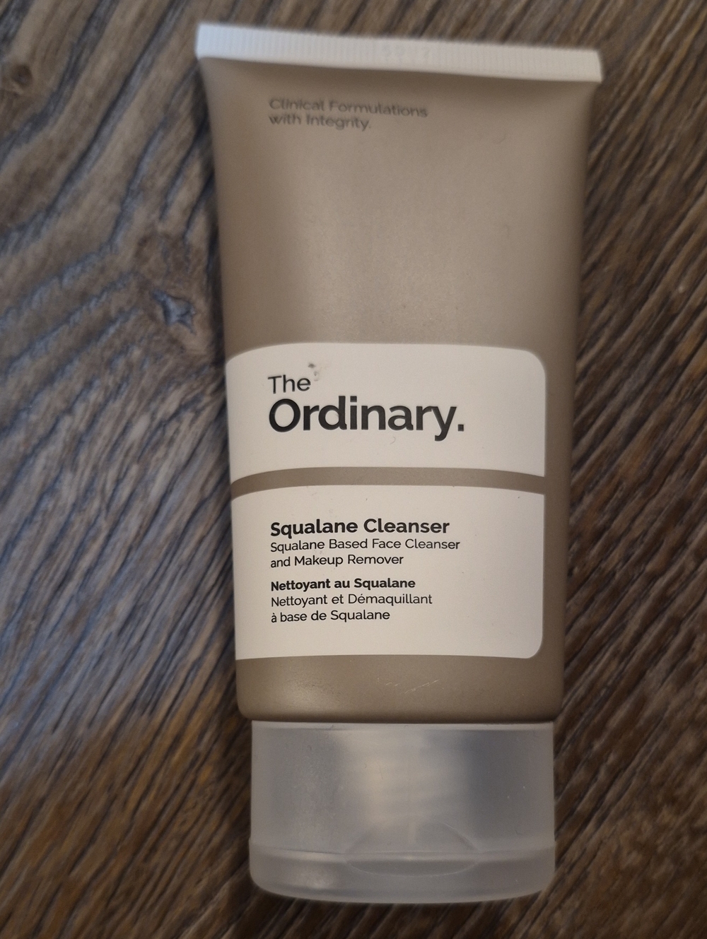 The Ordinary Squalane Cleanser - Tan and White Tube